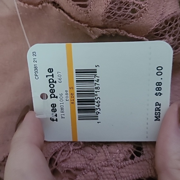 NEW FREE PEOPLE Adella Slip Dress size S in rose - Picture 2 of 2